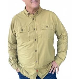 Men's Khaki Button-Up Shirt